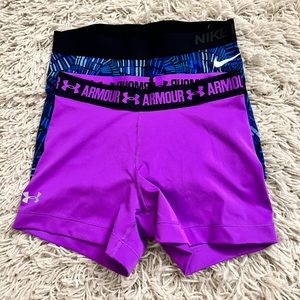 Active shorts bundle, Nike and Under Armor